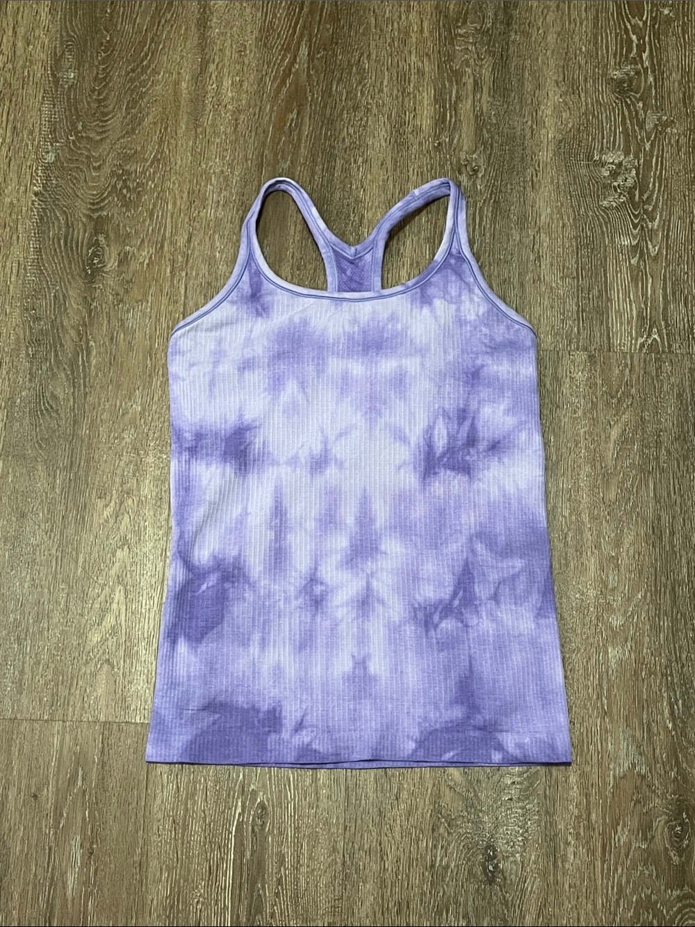 GUC Lululemon Ebb to Street Tank Top. Color Marble Dye Charged Indigo. Size 8 - Picture 2 of 7